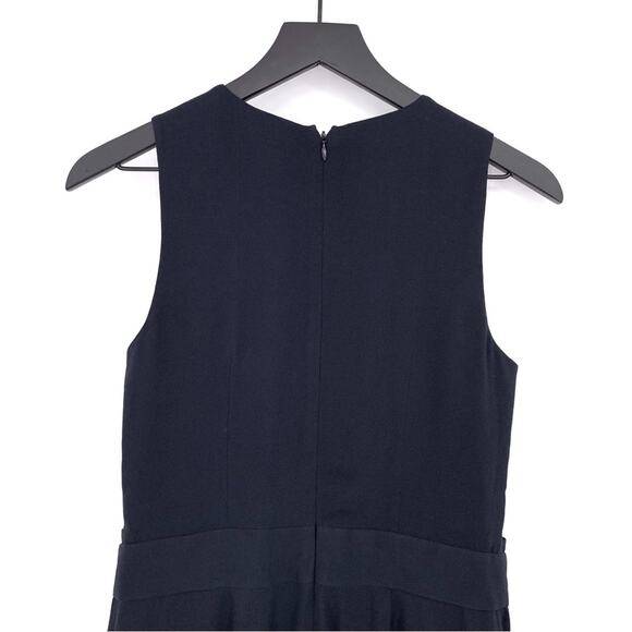 BARNEYS NEW YORK Cut Out Sheath Dress Navy Blue 6 - Picture 10 of 12